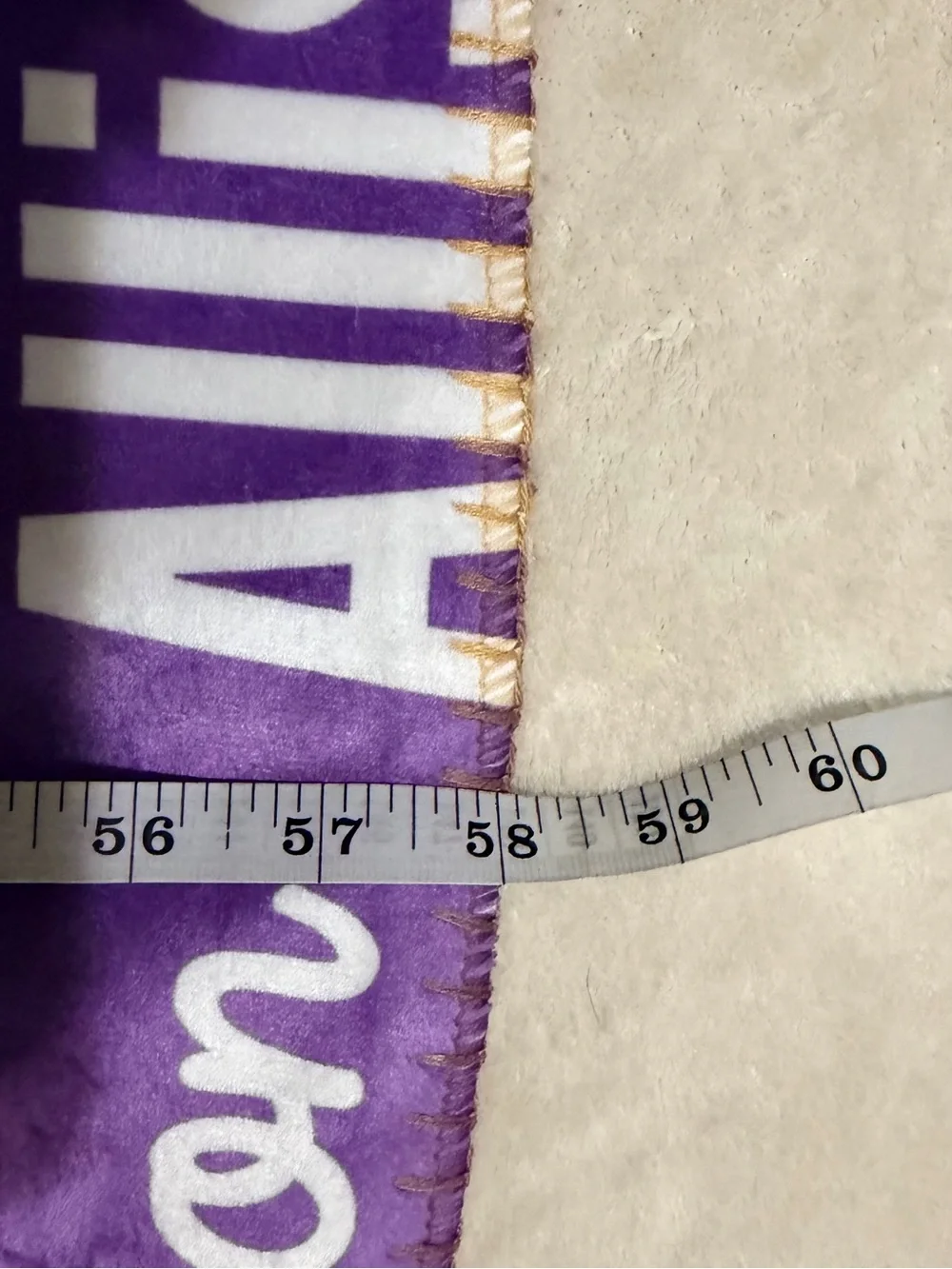 Personalized Purple 'Allison' Sports Blanket Sherpa lined